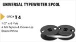 GRC T4BW Universal Black and White Nylon Typewriter Ribbon